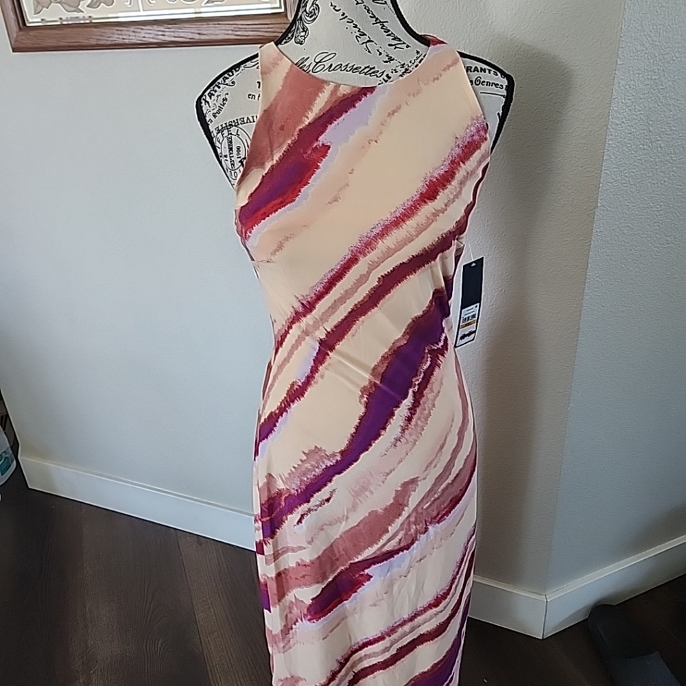 NEW Rachel RACHEL Roy Printed Jersey Maxi Dress Small